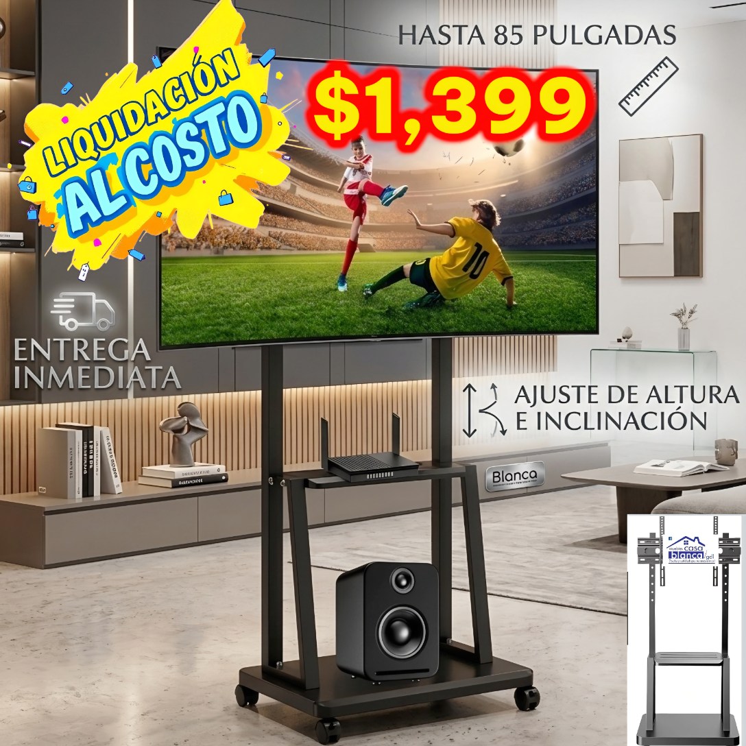 Soporte  de tv industrial hasta 85:
